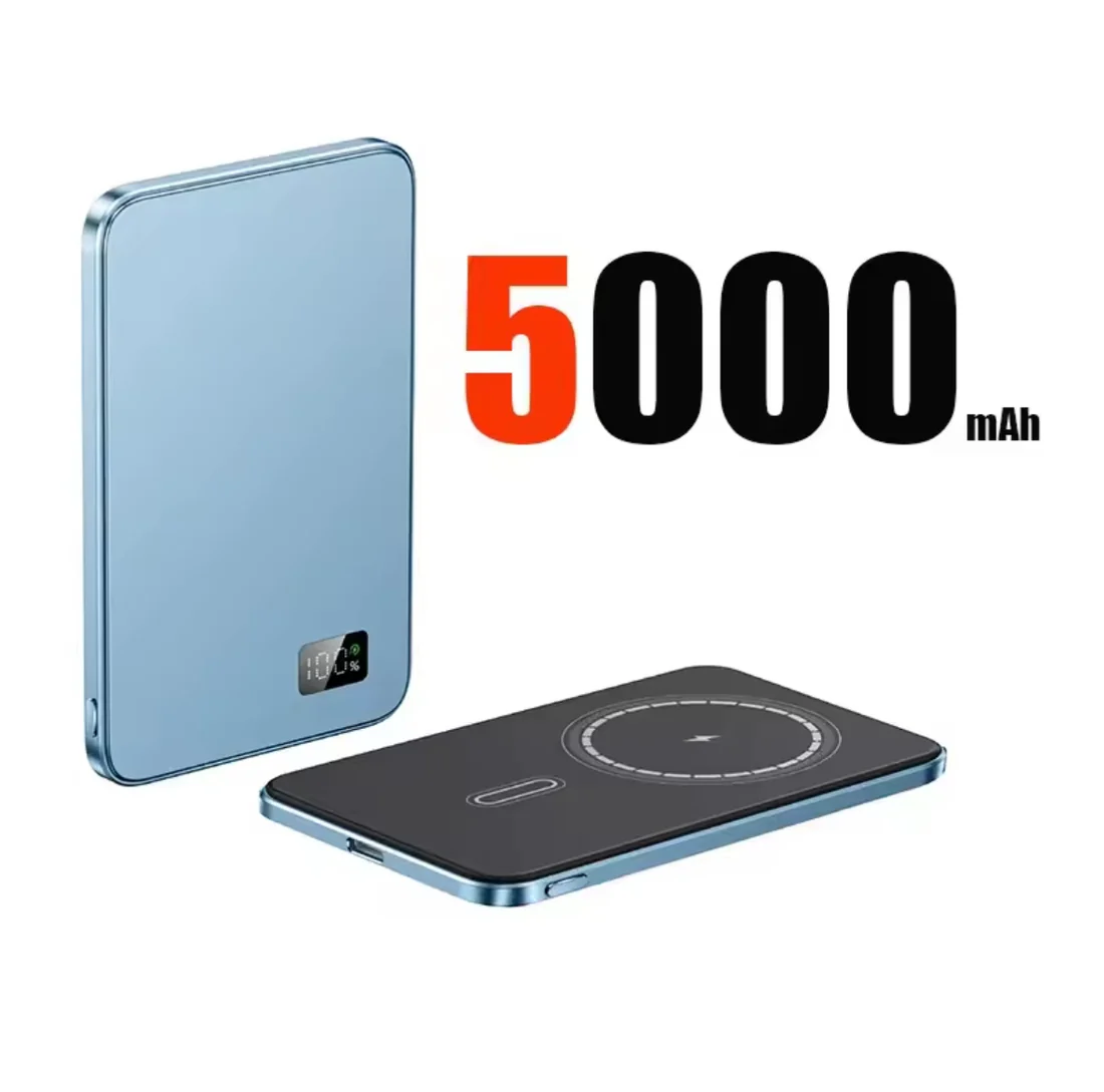 Blue JustZPower 5000mAh Magnetic Portable Charger — option one